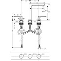 Смеситель Hansgrohe Metropol 32515140 для раковины с донным клапаном Push-Open