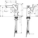 Смеситель Hansgrohe Talis E 71754340 для раковины, с донным клапаном