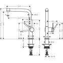 Смеситель Hansgrohe Talis M54 72840800 для кухонной мойки, сталь