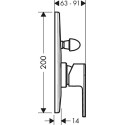 Смеситель Hansgrohe Vernis Shape 71458670 для ванны с душем, черный