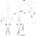 Смеситель IDDIS Acros ACRSB00i05 для кухонной мойки, хром