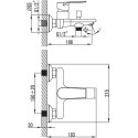Смеситель IDDIS Edifice EDISB00I02WA для ванны с душем
