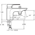 Смеситель Jacob Delafon Aleo+ E72321-CP на борт ванны