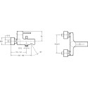 Смеситель Jacob Delafon Cuff E45532-CP для ванны с душем