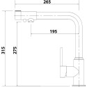 Смеситель Kaiser Teka 13044-7 для кухонной мойки, бежевый мрамор