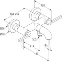 Смеситель Kludi Nova Fonte Puristic 205400515 для ванны с душем