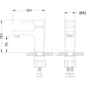 Смеситель Lemark Aura LM0606C для раковины + душевая штанга