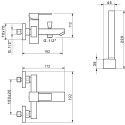 Смеситель Migliore Kvant ML.KVT-2702.CR для ванны с душем