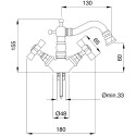 Смеситель Migliore Princeton ML.PRN-844.BR для биде, бронза