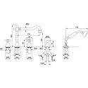 Смеситель Migliore Princeton ML.PRN-880.BR на борт ванны, бронза