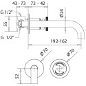 Смеситель Migliore Reversa 28189 С ВНУТРЕННЕЙ ЧАСТЬЮ, для раковины, хром