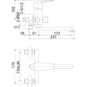 Смеситель Milardo Helic HELSB02M02 для ванны с душем