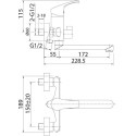 Смеситель Milardo Sterm STESB02M02 для ванны с душем