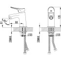 Смеситель Milardo Volga VOLSB00M01 для раковины