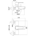 Смеситель Paffoni Red RED022CR для ванны
