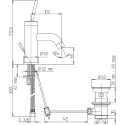 Смеситель Paini Cox 78CR211JO для раковины