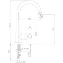Смеситель Paini Duomo 88CR572L1US1KM для кухонной мойки