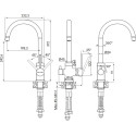 Смеситель Paulmark Essen Es213211-402 для кухонной мойки, серый металлик