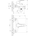 Смеситель Rossinka A35-30 для ванны с душем
