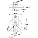 Смеситель TEKA Alcudia 461716200 С ВНУТРЕННЕЙ ЧАСТЬЮ, для ванны с душем
