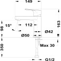 Смеситель TEKA Manacor 843461280 для раковины