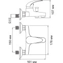 Смеситель Wasserkraft Isen 2601 для ванны с душем