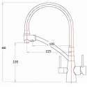 Смеситель Zorg Sanitary ZR 338-6 YF satin для кухонной мойки