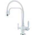 Смеситель Zorg Sanitary ZR 342-8 YF White для кухонной мойки