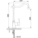 Смеситель Zorg Sanitary ZR 353 YF-SATIN для кухонной мойки