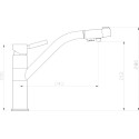 Смеситель Zorg Sanitary ZR 401 KF satin для кухонной мойки