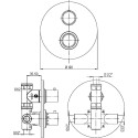 Термостат Paini Cox 78CR690TH С ВНУТРЕННЕЙ ЧАСТЬЮ, для душа