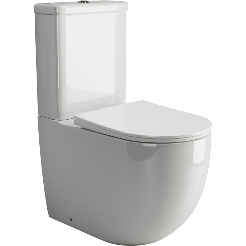 Унитаз-компакт Ceramica Nova Mia CN1801 с микролифтом, безободковый