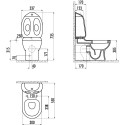 Унитаз-компакт Creavit Ducky DC361 с биде