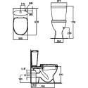 Унитаз-компакт Ideal Standard Oceane Junior W903801 с функцией биде
