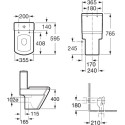 Унитаз-компакт Roca Hall 342627000 открыт сзади