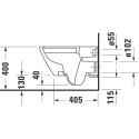 Унитаз подвесной Duravit D-Neo 2578090000 безободковый