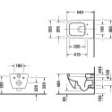 Унитаз подвесной Duravit Happy D.2 белый + ершик