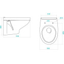 Унитаз подвесной Santek Бореаль 1.WH30.2.205 сиденье дюропласт, с микролифтом