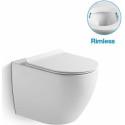 Унитаз подвесной SantiLine SL-5005 безободковый, с микролифтом