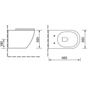 Унитаз подвесной SantiLine SL-5005 безободковый, с микролифтом