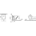 Унитаз подвесной VitrA Zentrum 5795B003-0075 безободковый