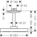 Верхний душ Axor One 48494670 черный матовый