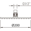 Верхний душ Clever Slim Inox Air 99603