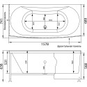 Акриловая ванна Aquanet Izabella 158x75 с каркасом