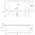 Акриловая ванна Cezares Metauro Corner 180х80 R