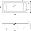 Акриловая ванна Cezares Plane mini 180x80