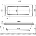 Акриловая ванна Excellent Aquaria WAEX.AQU16.SOFT 160x70