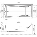 Акриловая ванна Excellent Palace 180x80