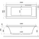 Акриловая ванна Excellent Pryzmat 200x90