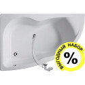 Акриловая ванна Jacob Delafon Micromega Duo 170x105 L + слив-перелив
